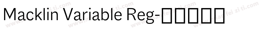 Macklin Variable Reg字体转换